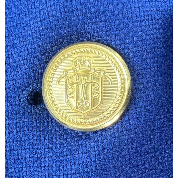 J. Press Mens Navy Blue Blazer Mens 42R Wool 3 Button 2 Roll Gold Buttons - Picture 10 of 14